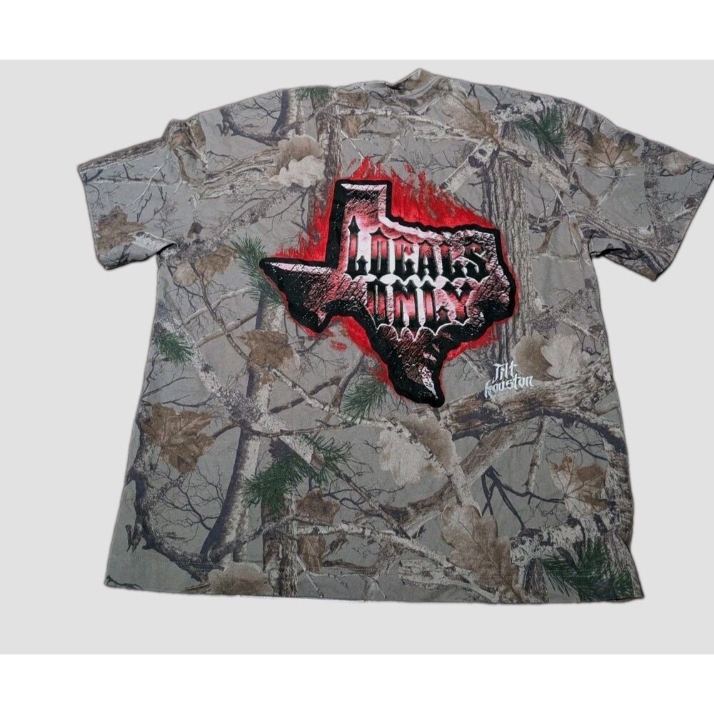 Hollister Heavyweight Gray/Brown Camo T-shirt SIZE XL